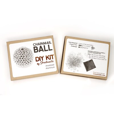 DIY Chainmail Ball Kit | Craft a Metal Desk Toy from Included Supplies and Printed Tutorial with this Beginner DIY Chainmaille Kit - image4